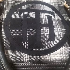 Tommy Hilfiger Purse Black & White 15" x 10".